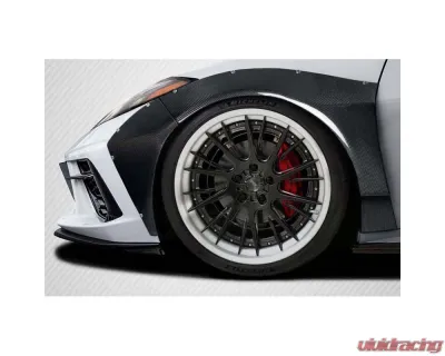 2020-2024 Chevrolet Corvette C8 Carbon Creations Gran Veloce Wide Body Front Fender Flares - 4 Pieces - 117911