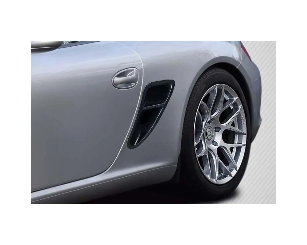 2005-2012 Porsche 987 Cayman / Boxster Carbon Creations Turbo Look Side Air Vent Duct - 2 Pieces - 119068