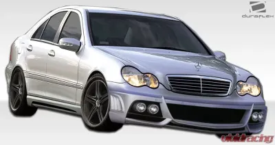 2001-2007 Mercedes C Class W203 Duraflex W-1 Side Skirts Rocker Panels - 2 Piece - 107135