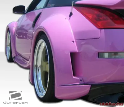 2003-2008 Nissan 350Z Z33 Duraflex Vader 3 Wide Body Rear Fender Flares - 2 Piece - 102267