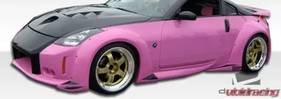 2003-2008 Nissan 350Z Z33 Duraflex Vader 3 Wide Body Side Skirts Rocker Panels - 2 Piece - 102264