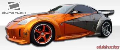 2003-2008 Nissan 350Z Z33 Duraflex Vader 3 Wide Body Side Skirts Rocker Panels - 2 Piece - 102264