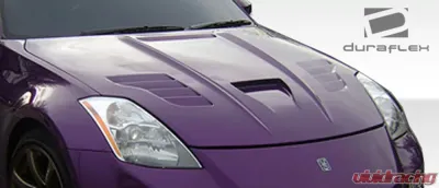 2003-2006 Nissan 350Z Z33 Duraflex Vader Hood - 1 Piece - 104860