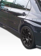 2003-2006 Mitsubishi Lancer Evolution 8 9 Duraflex VT-X Wide Body Side Skirts Rocker Panels - 2 Piece                                     - 107213 - Image 2