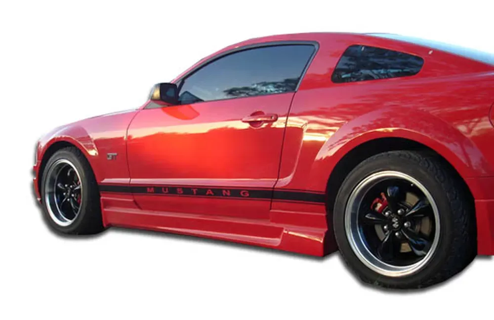 2005-2009 Ford Mustang Duraflex Racer Side Skirts Rocker Panels - 2 Piece - 100650