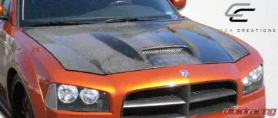 2006-2010 Dodge Charger Carbon Creations SRT Look Hood - 1 Piece - 104748