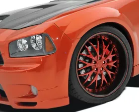 2006-2010 Dodge Charger Couture Urethane Luxe Wide Body Front Fender Flares - 2 Piece