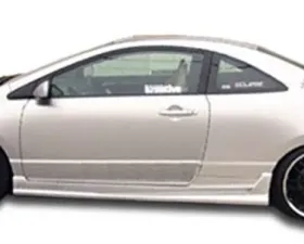 2006-2011 Honda Civic 2DR Duraflex Raven Side Skirts Rocker Panels - 2 Piece