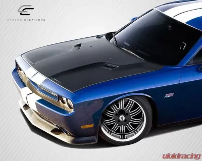 2008-2023 Dodge Challenger Carbon Creations SRT Look Hood - 1 Piece - 105786