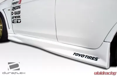 2008-2015 Mitsubishi Lancer Evolution 10 Duraflex GT Concept Side Skirts Rocker Panels - 2 Piece - 104639
