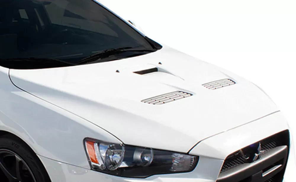 2008-2017 Mitsubishi Lancer / Lancer Evolution 10 Duraflex Evo X Look Hood - 1 Piece - 106958
