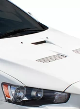 2008-2017 Mitsubishi Lancer / Lancer Evolution 10 Duraflex Evo X Look Hood - 1 Piece                                     - 106958 - Image 6