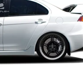 2008-2017 Mitsubishi Lancer Duraflex Evo X Look Rear Fender Flares - 4 Piece