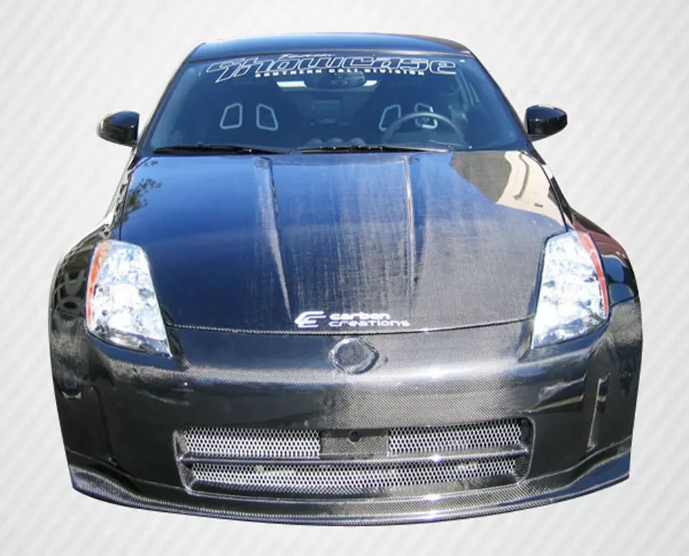 2003-2006 Nissan 350Z Z33 Carbon Creations OEM Look Hood - 1 Piece - 100501