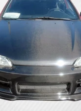 1992-1995 Honda Civic 2DR / HB Carbon Creations Dritech OEM Look Hood - 1 Piece                                     - 101091 - Image 13