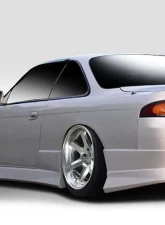 1995-1998 Nissan 240SX S14 Duraflex Type U Side Skirts Rocker Panels - 2 Piece                                     - 101647 - Image 2