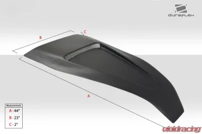 Universal Duraflex Super Sport Hood Scoop - 1 Piece - 101859
