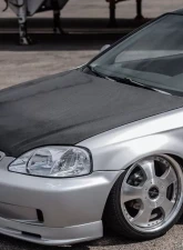 1999-2000 Honda Civic Carbon Creations Dritech OEM Look Hood - 1 Piece                                     - 102066 - Image 2