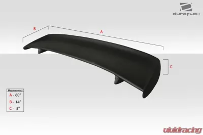 Universal Duraflex Bomber Wing Trunk Lid Spoiler - 1 Piece - 102208