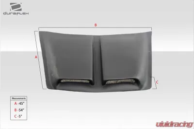 Universal Duraflex Spyder Hood Scoop - 1 Piece - 102211