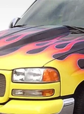 1999-2005 GMC Sierra 2000-2006 Yukon Duraflex Cowl Hood - 1 Piece                                     - 103025 - Image 5