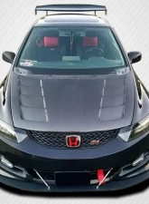 2006-2011 Honda Civic 2DR Carbon Creations Circuit Hood - 1 Piece                                     - 103131 - Image 7