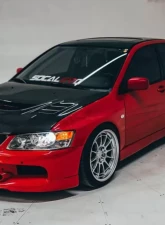 2003-2006 Mitsubishi Lancer Evolution 8 9 Carbon Creations C-1 Hood - 1 Piece                                     - 103203 - Image 4