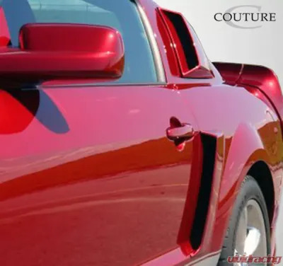 2005-2009 Ford Mustang Couture Urethane CVX Window Scoop Louvers - 2 Piece - 104797