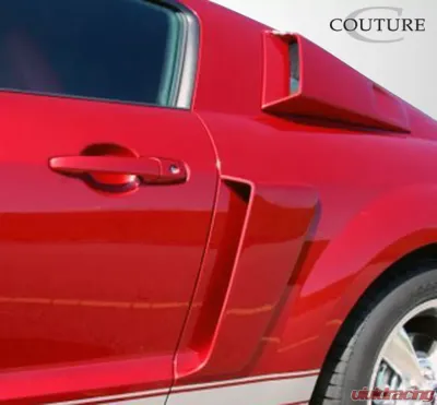 2005-2009 Ford Mustang Couture Urethane CVX Window Scoop Louvers - 2 Piece - 104797