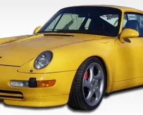 1995-1998 Porsche 993 Carrera C2 C4 Targa Duraflex RS Look Front Add Ons Spat Bumper Extensions - 2 Piece