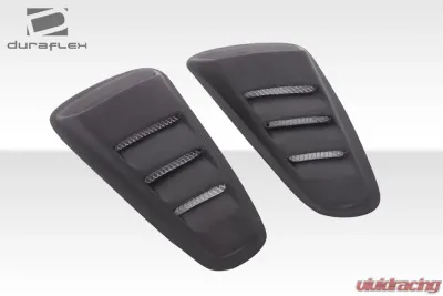 2010-2014 Ford Mustang Duraflex Circuit Window Scoop Louvers - 2 Piece - 105867