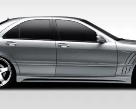2000-2006 Mercedes S Class W220 Duraflex W-2 Side Skirts Rocker Panels (long wheelbase) - 2 Piece