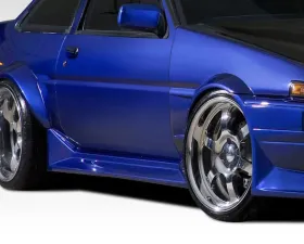1984-1987 Toyota Corolla 2DR / HB Duraflex RF Design Side Skirts Rocker Panels - 2 Piece