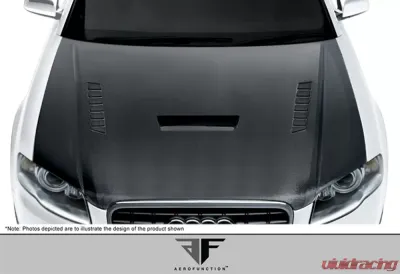 2006-2008 Audi A4 S4 B7 Carbon AF-1 Hood ( CFP ) - 1 Piece - 107901