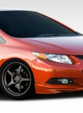 2012-2013 Honda Civic 2DR Duraflex H-Sport Front Add Ons Spat Bumper Extensions - 2 Piece                                     - 107951 - Image 2