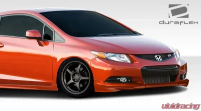 2012-2013 Honda Civic 2DR Duraflex H-Sport Front Add Ons Spat Bumper Extensions - 2 Piece - 107951