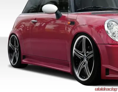 2002-2006 Mini Cooper / Cooper S R50 R53 2005-2008 Cooper convertible R52 Duraflex Type Z Wide Body Side Skirts Rocker Panels - 2 Piece - 108318