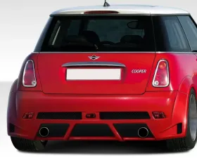 2002-2006 Mini Cooper / Cooper S R50 R53 2005-2008 Cooper convertible R52 Duraflex Type Z Wide Body Rear Bumper Cover - 1 Piece