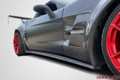 2005-2013 Chevrolet Corvette C6 Carbon Creations GT500 Side Skirt Splitters - 2 Piece - 108409