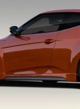 2012-2017 Hyundai Veloster Duraflex Turbo Look Side Skirts Rocker Panels - 2 Piece                                     - 108846 - Image 4
