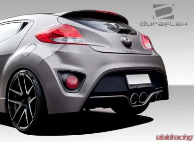 2012-2017 Hyundai Veloster Duraflex Turbo Look Rear Bumper Cover - 1 Piece - 108847