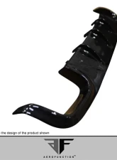 2010-2013 Mercedes E Class W212 AMG Sport Carbon AF-3 Rear Diffuser ( CFP ) - 1 Piece                                     - 108929 - Image 4