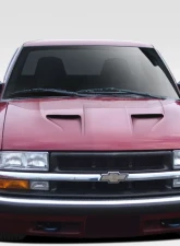 1994-2004 Chevrolet S-10 / 1995-2005 Chevrolet Blazer / 1996-2001 Oldsmobile Bravada Duraflex CVX Hood - 1 Piece                                     - 109253 - Image 2