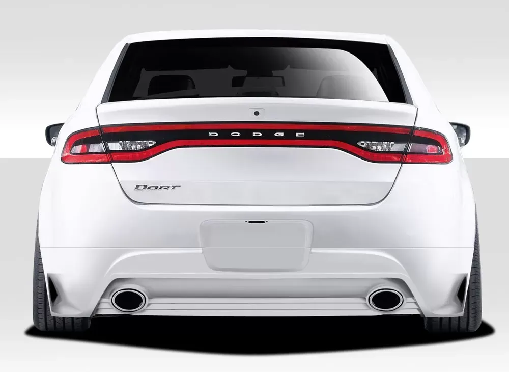 2013-2016 Dodge Dart Duraflex Racer Rear Lip Under Spoiler Air Dam (dual exhaust) - 1 Piece - 109331