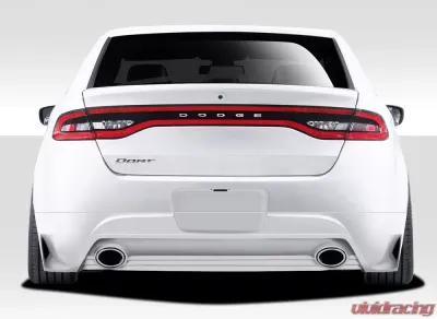 2013-2016 Dodge Dart Duraflex Racer Rear Lip Under Spoiler Air Dam (dual exhaust) - 1 Piece - 109331
