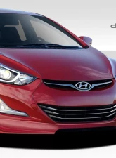 2011-2013 Hyundai Elantra Duraflex Racer Front Lip Under Spoiler Air Dam - 1 Piece                                     - 109336 - Image 2