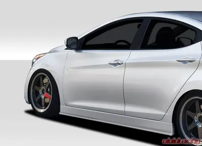2011-2015 Hyundai Elantra Duraflex Racer Side Skirt Rocker Panels - 2 Piece - 109338