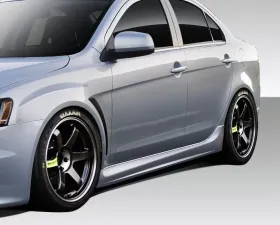 2008-2017 Mitsubishi Lancer Duraflex Evo X V3 Side Skirt Rocker Panels - 2 Piece