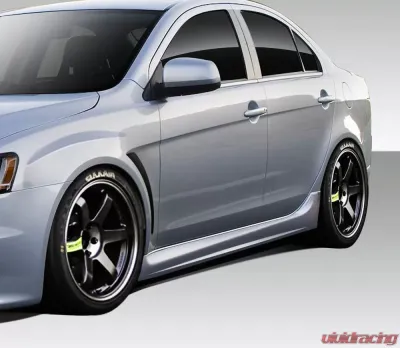 2008-2017 Mitsubishi Lancer Duraflex Evo X V3 Side Skirt Rocker Panels - 2 Piece - 109414