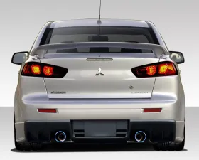 2008-2017 Mitsubishi Lancer Duraflex Evo X V3 Rear Bumper Cover - 1 Piece
